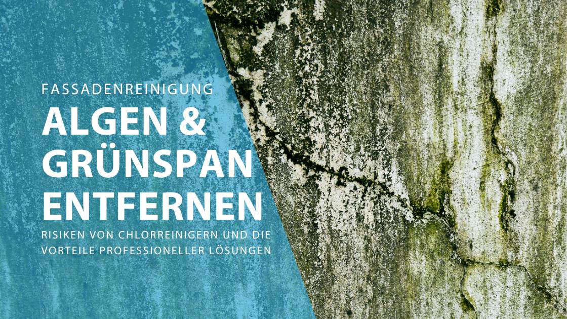 Fassadenreingung Algen und Grünspan entfernen - Risiken von Chlorreinigern
